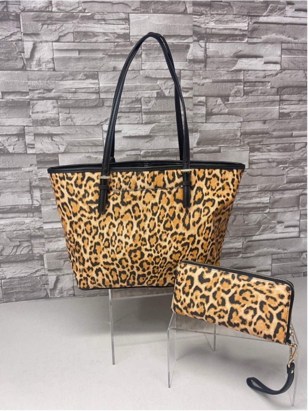 Michael Kors Charm Meduim Carryall Tote Cheetah Print & Matching Wallet Marigold - Picture 3 of 13